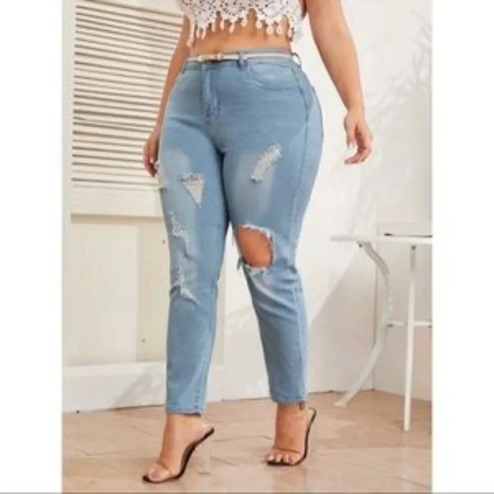 Light Wash Super Ripped Skinny Jeans NWT 1X 2X 3X